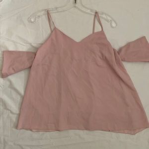 Blush Pink off the shoulder tank